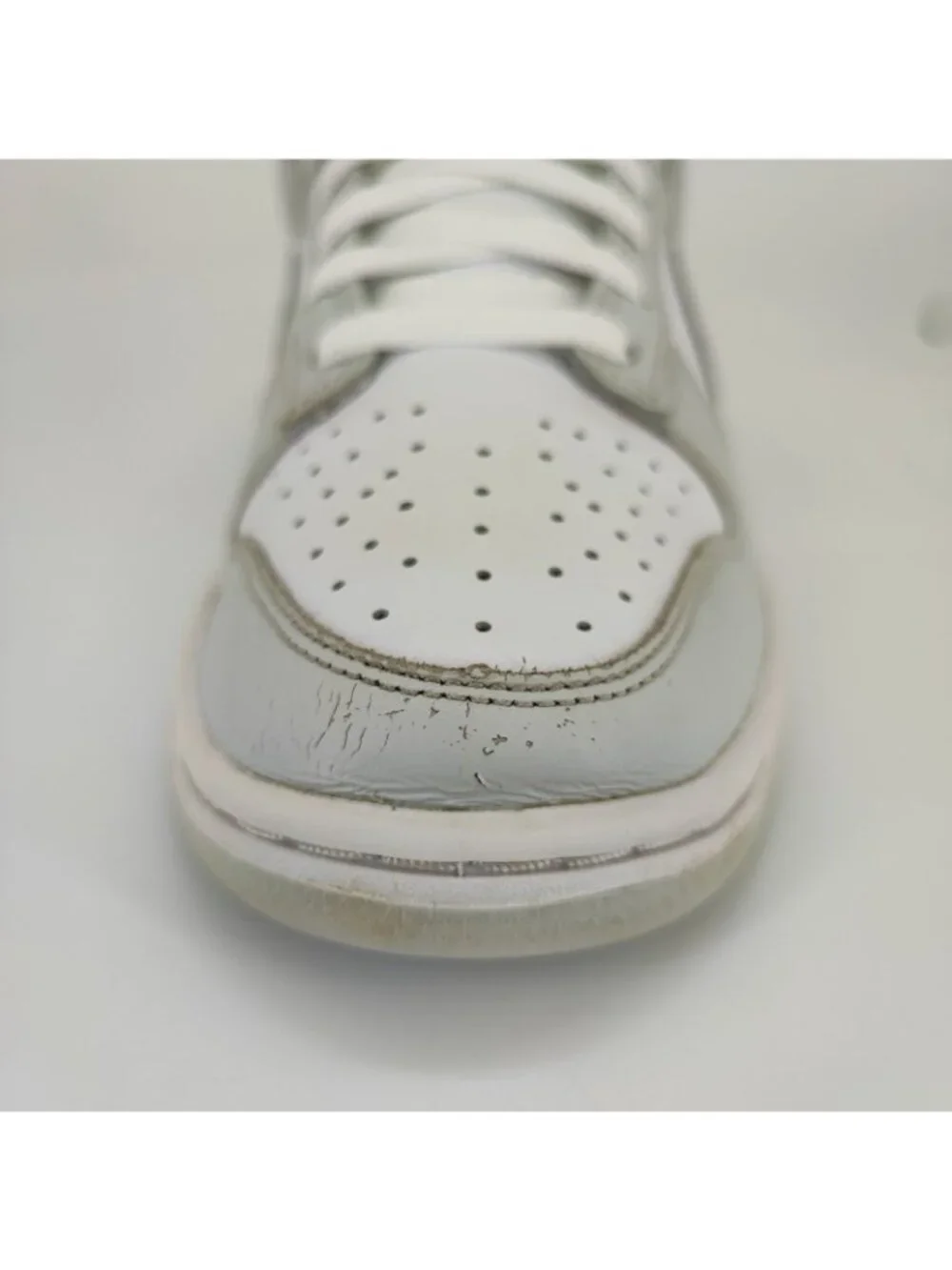 Nike Dunk Low Women's Size 8 Sneakers Leather Grey White DD1503-103